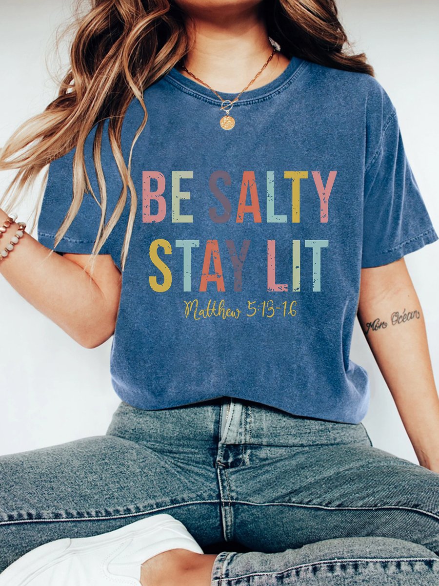 Be Salty Stay Lit Vintage Distressed Shirt