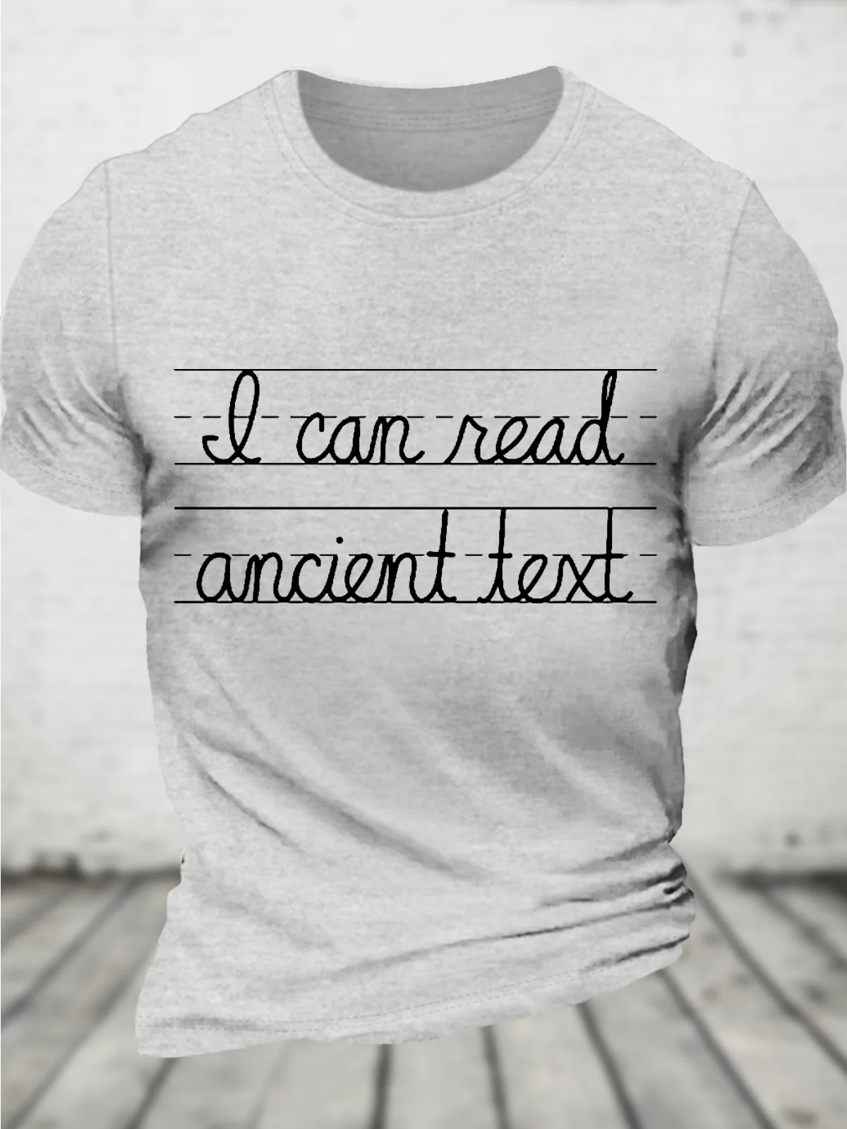 Ancient Text Cotton T-Shirt