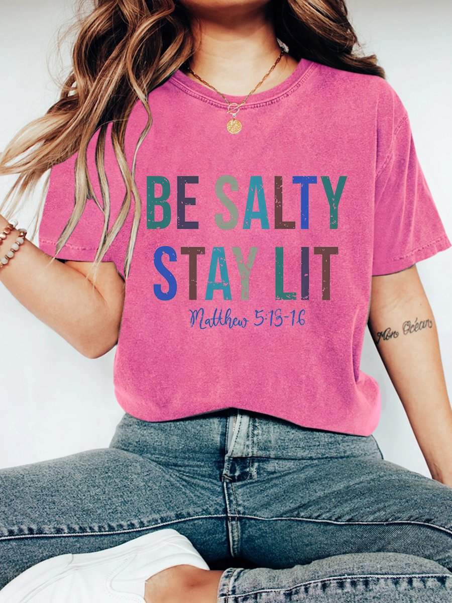 Be Salty Stay Lit Vintage Distressed Shirt