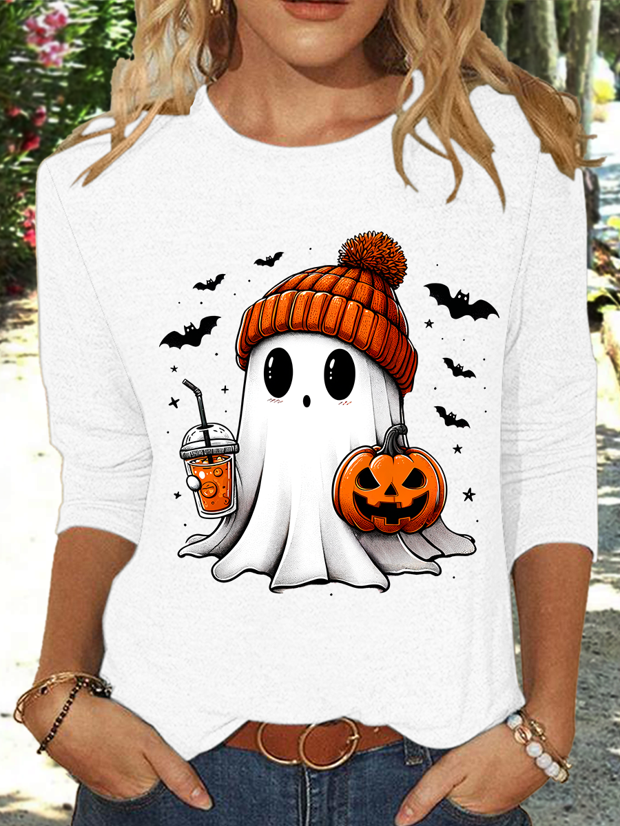 Cute ghost Halloween Long Sleeve Shirt