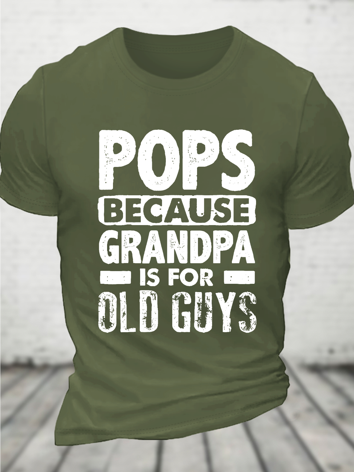 Pops Because Grandpa Cotton T-Shirt