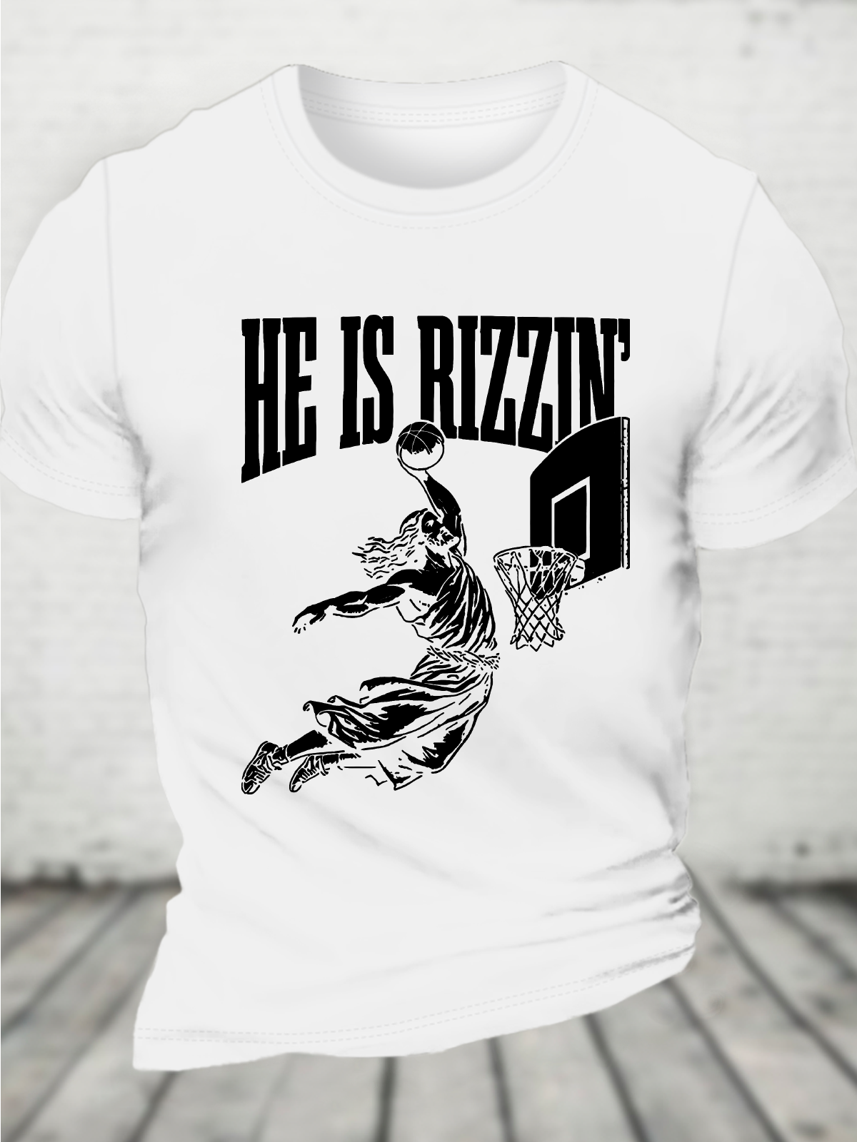 He Is Rizzin Christian 2 Cotton T-Shirt