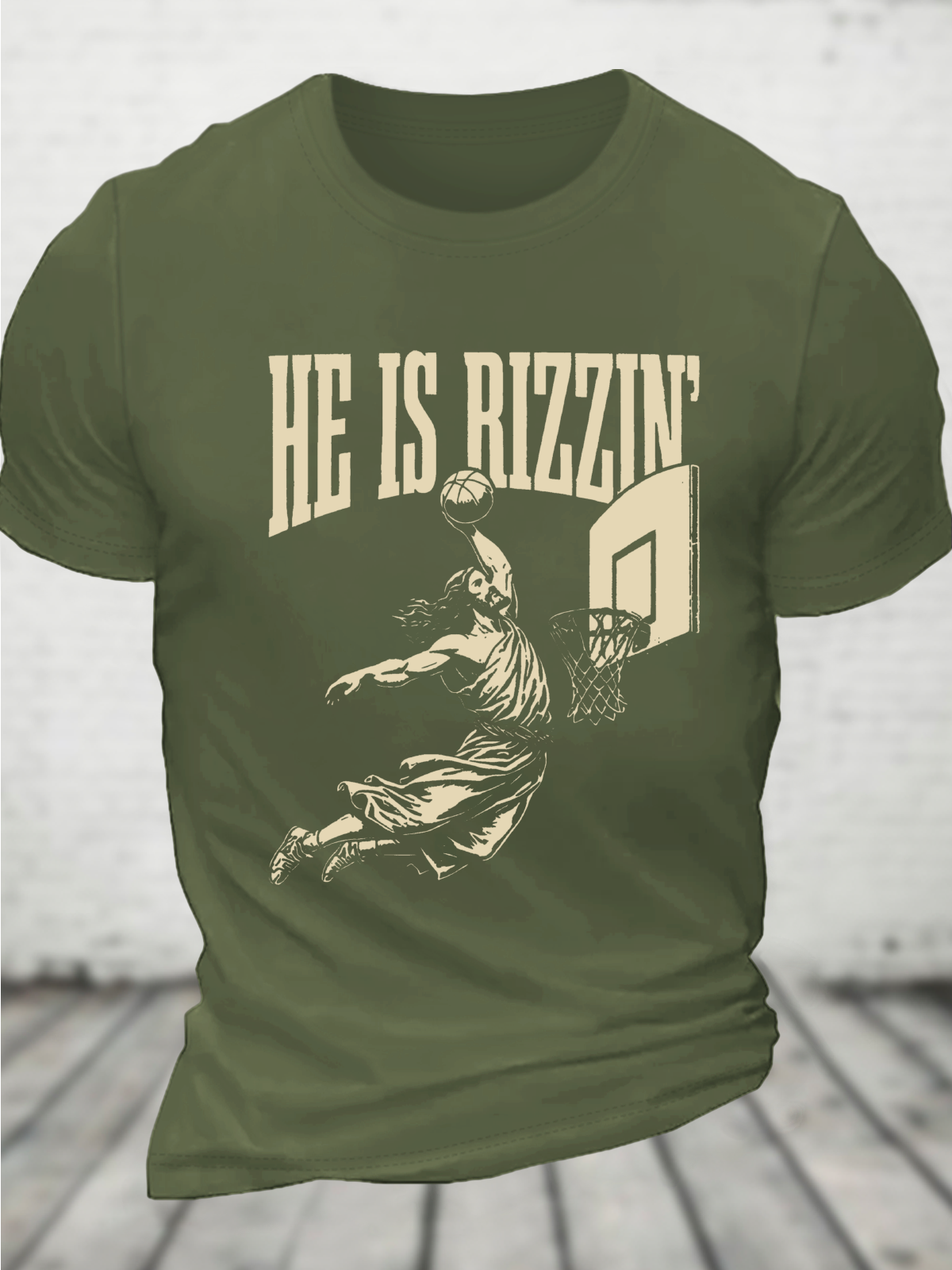 He Is Rizzin Christian 2 Cotton T-Shirt