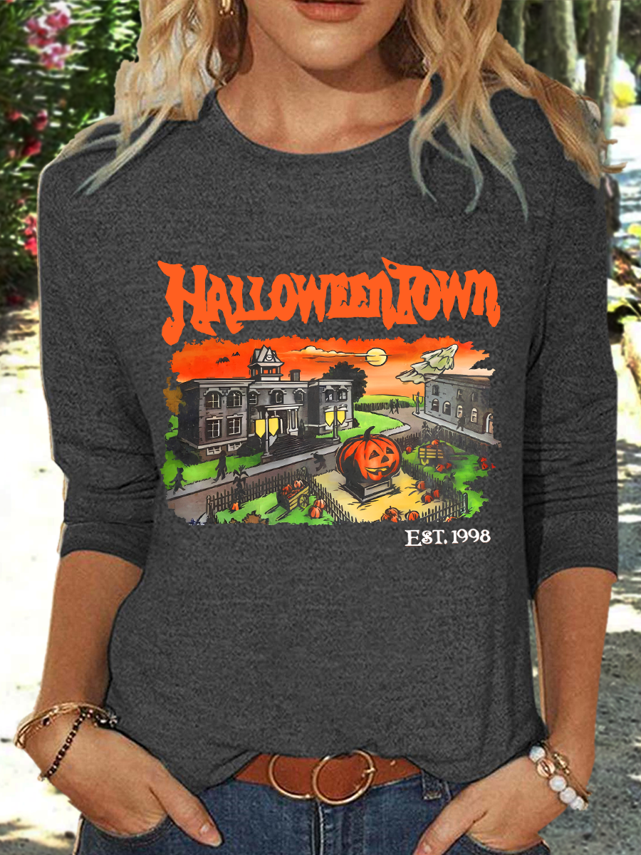 Vintage Halloween Town Est 1998 Long Sleeve Shirt