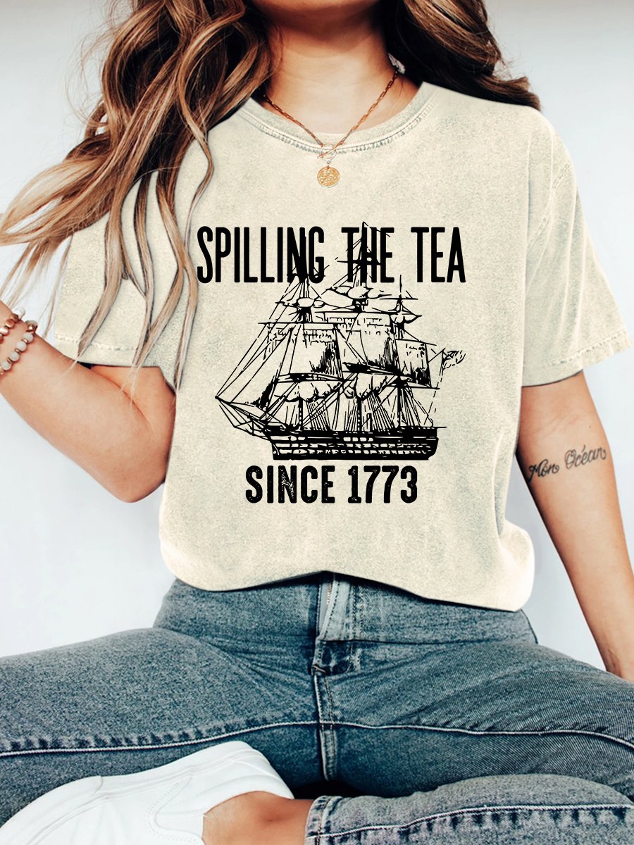 Spilling The Tea Since 1773 Vintage Distressed Shirt