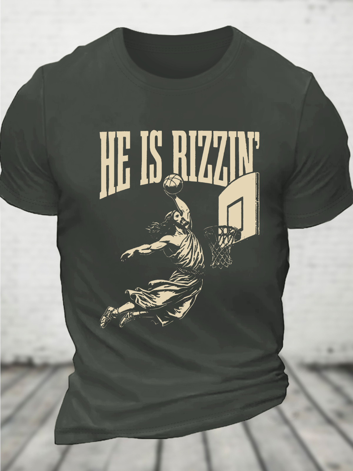 He Is Rizzin Christian 2 Cotton T-Shirt