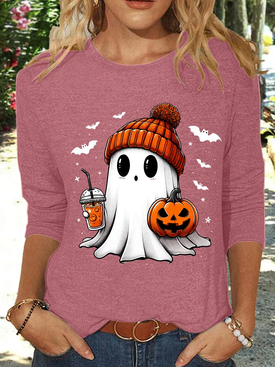 Cute ghost Halloween Long Sleeve Shirt