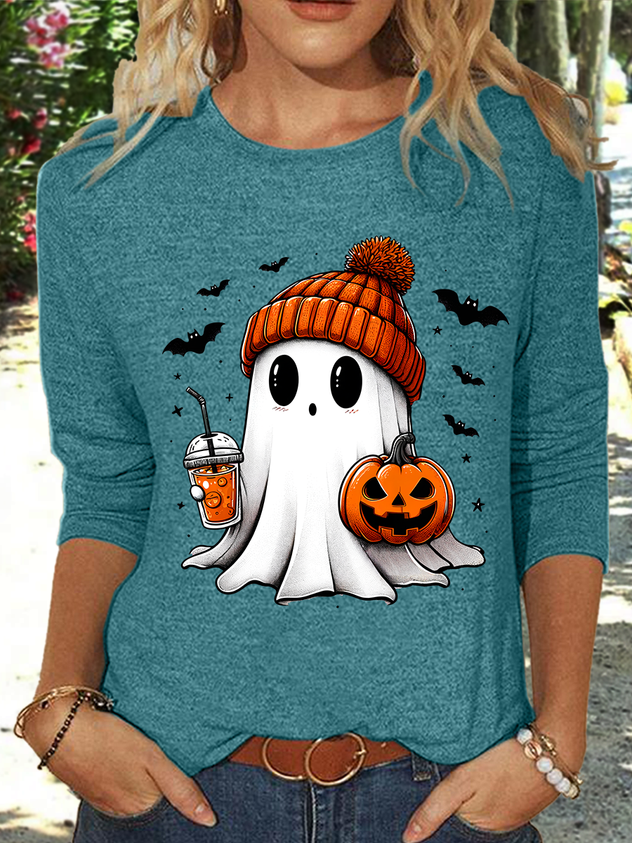 Cute ghost Halloween Long Sleeve Shirt