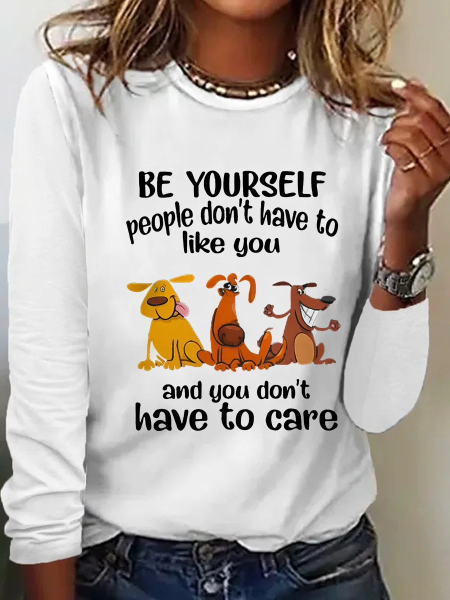 Be yourself Casual Long Sleeve Shirt