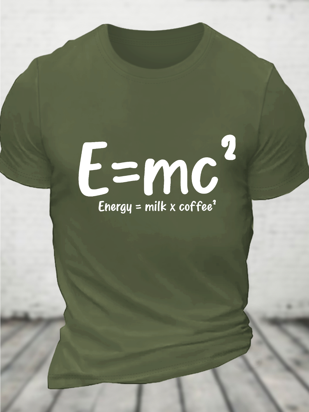 Energy = Milk Coffee² Cotton T-Shirt