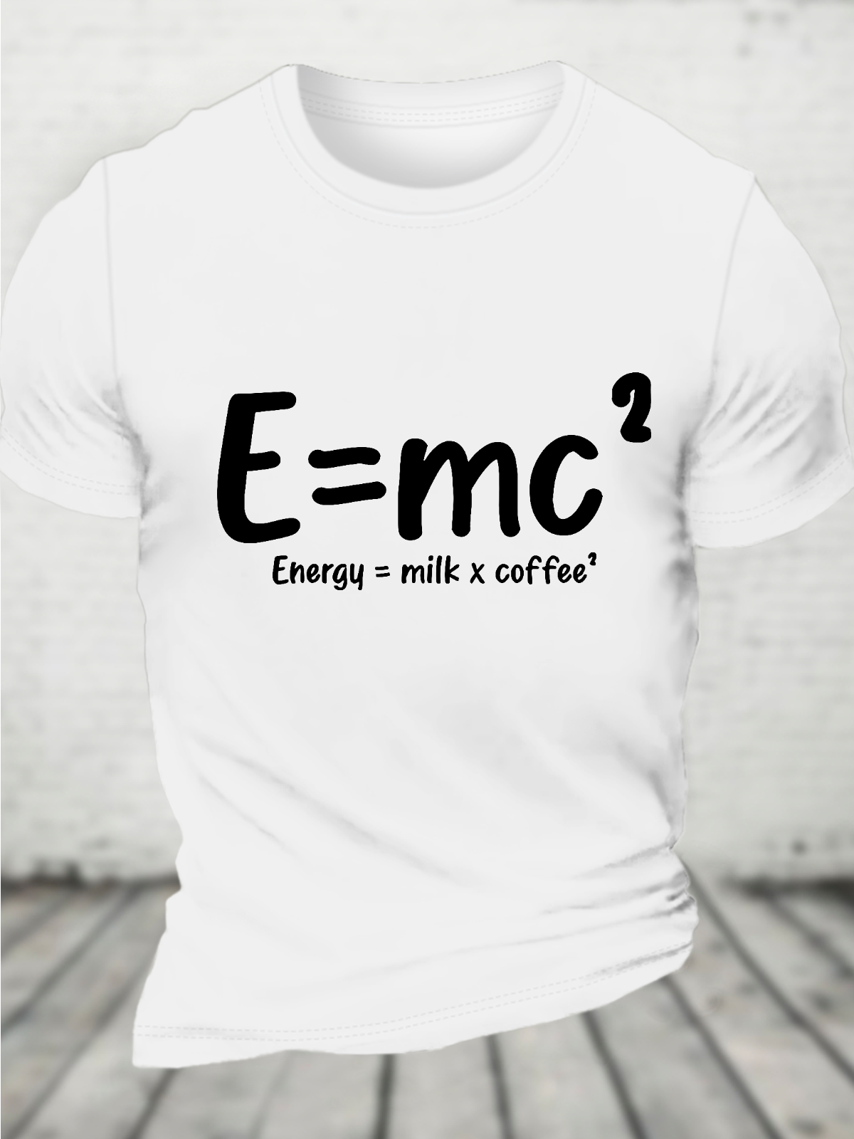 Energy = Milk Coffee² Cotton T-Shirt