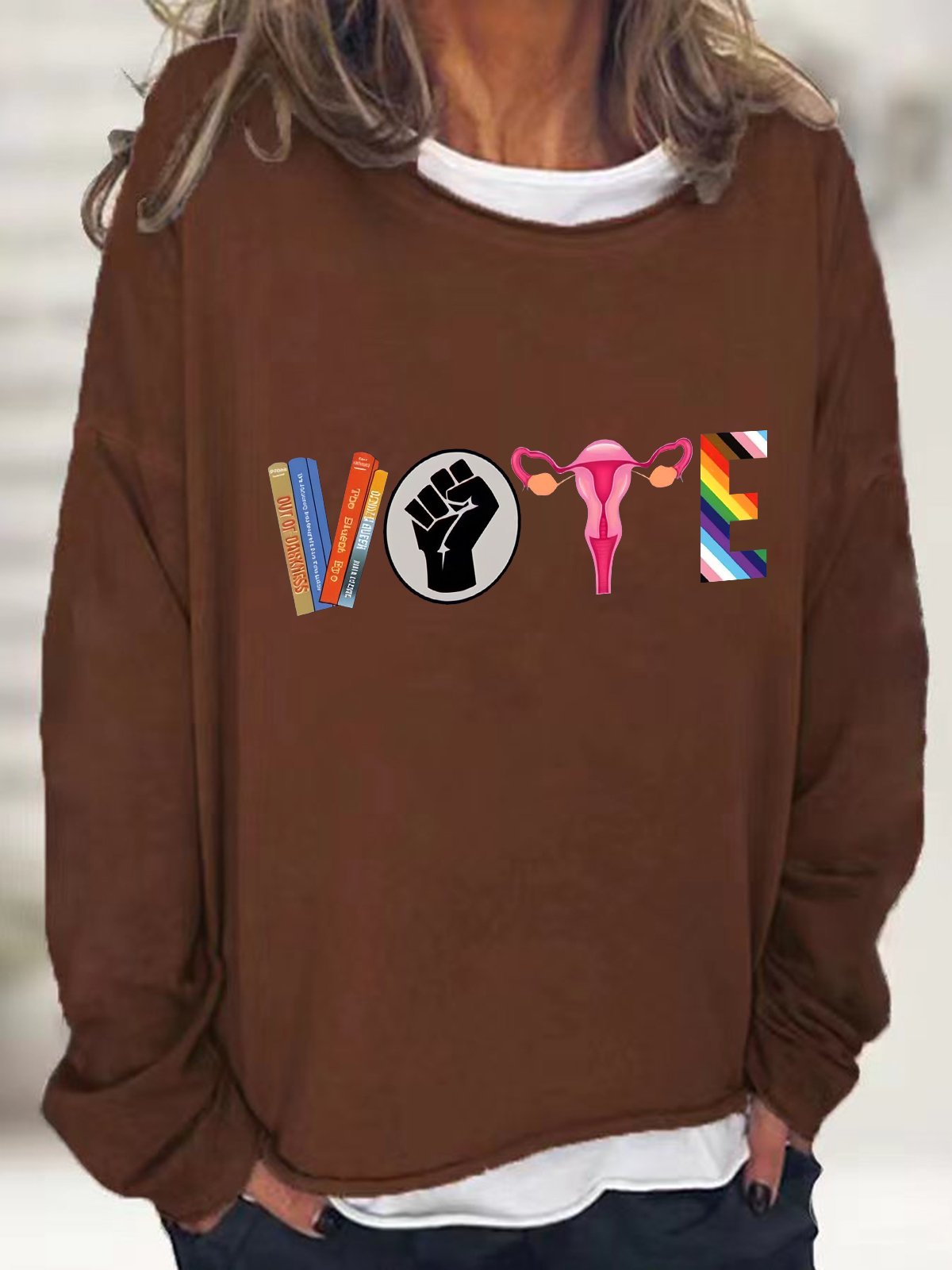 Vote Banned Books Casual Sweatshirt