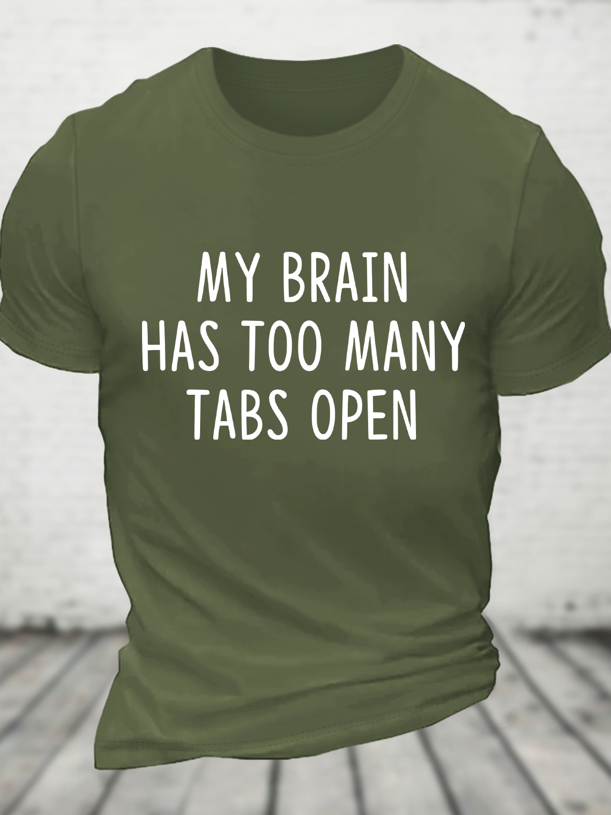 My Brain Has Too Many Tabs Open Cotton T-Shirt