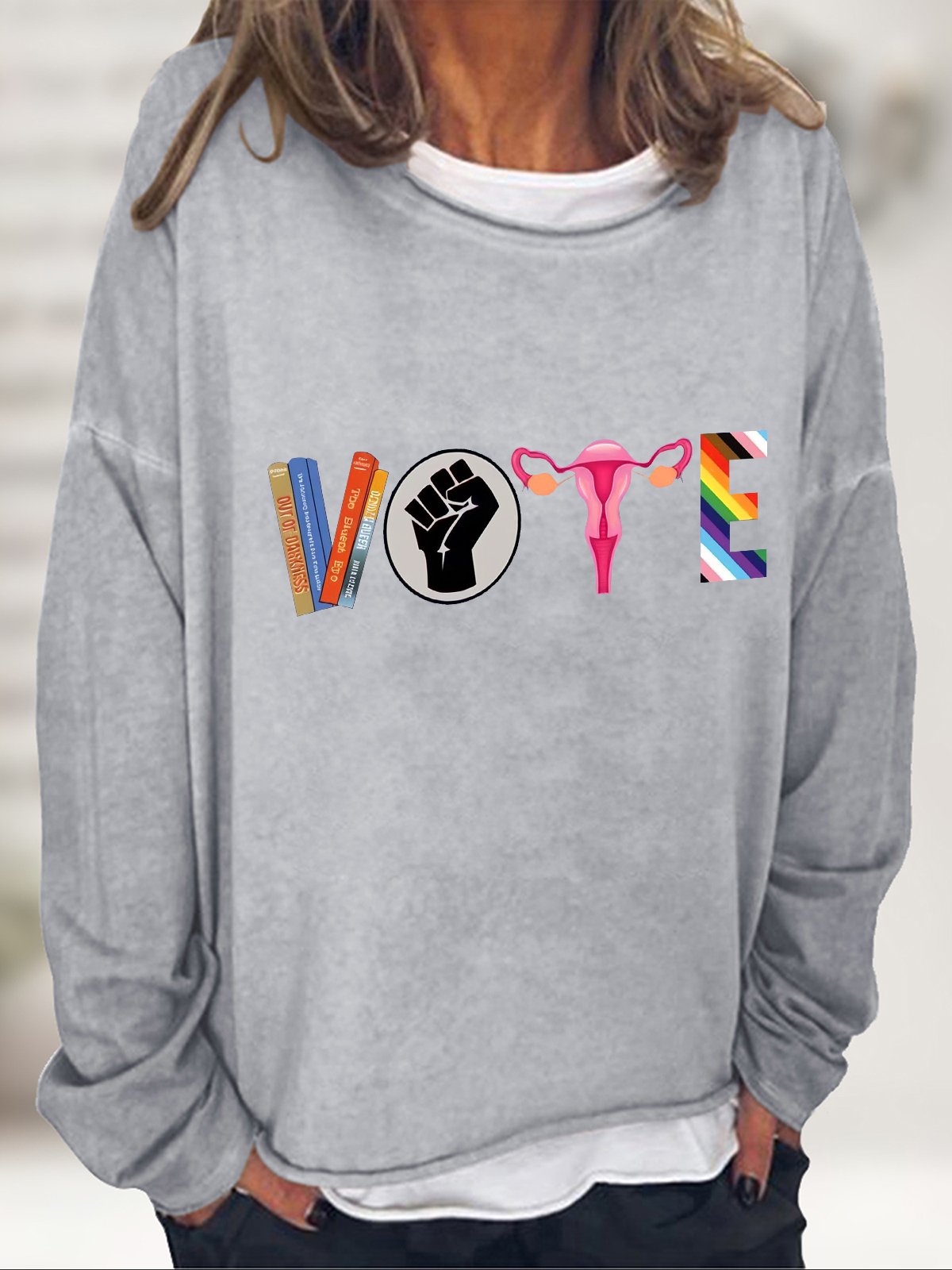 Vote Banned Books Casual Sweatshirt