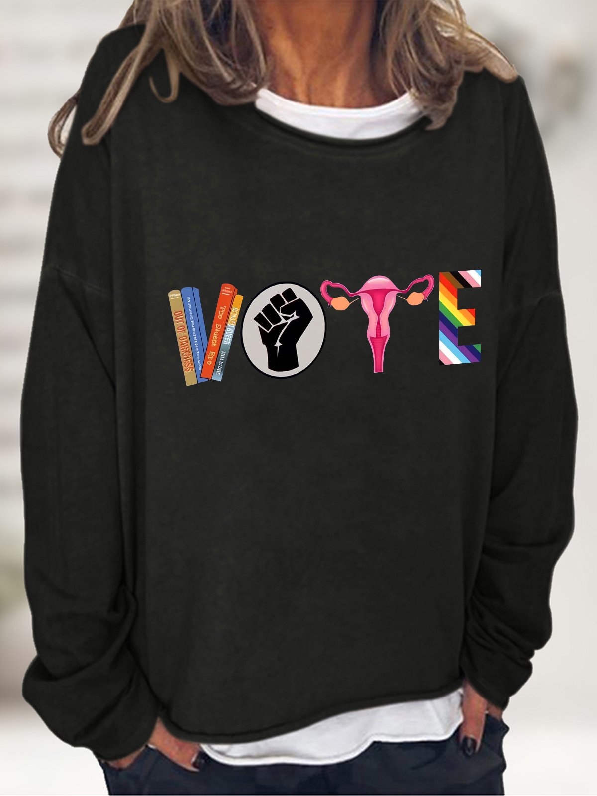 Vote Banned Books Casual Sweatshirt