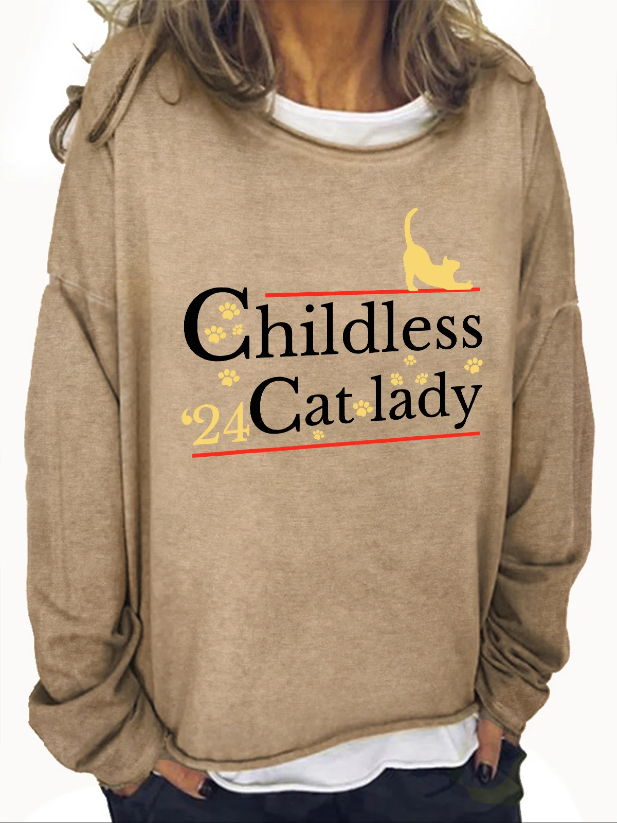 2024 Childless Cat Lady Casual Sweatshirt