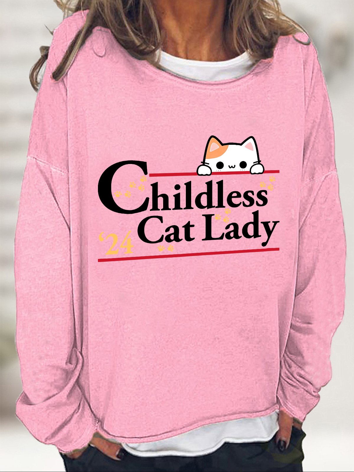 2024 Childless Cat Lady Casual Sweatshirt