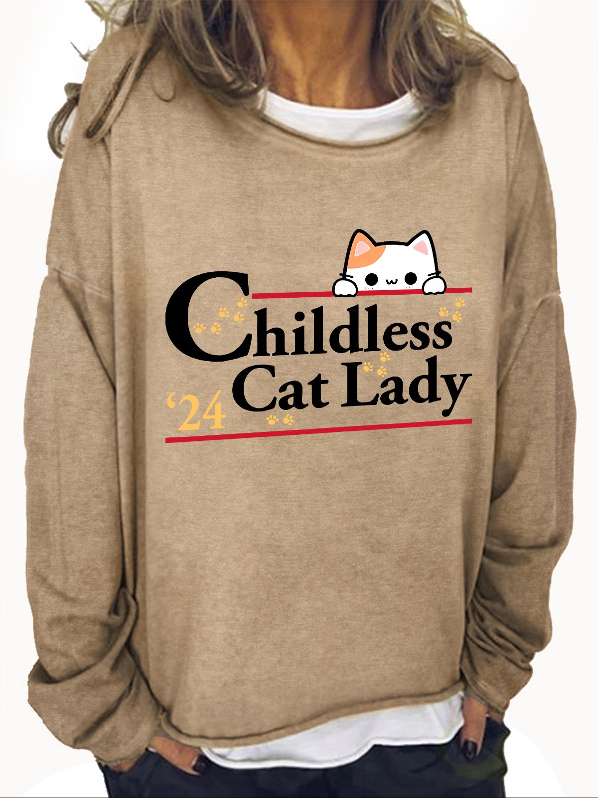 2024 Childless Cat Lady Casual Sweatshirt