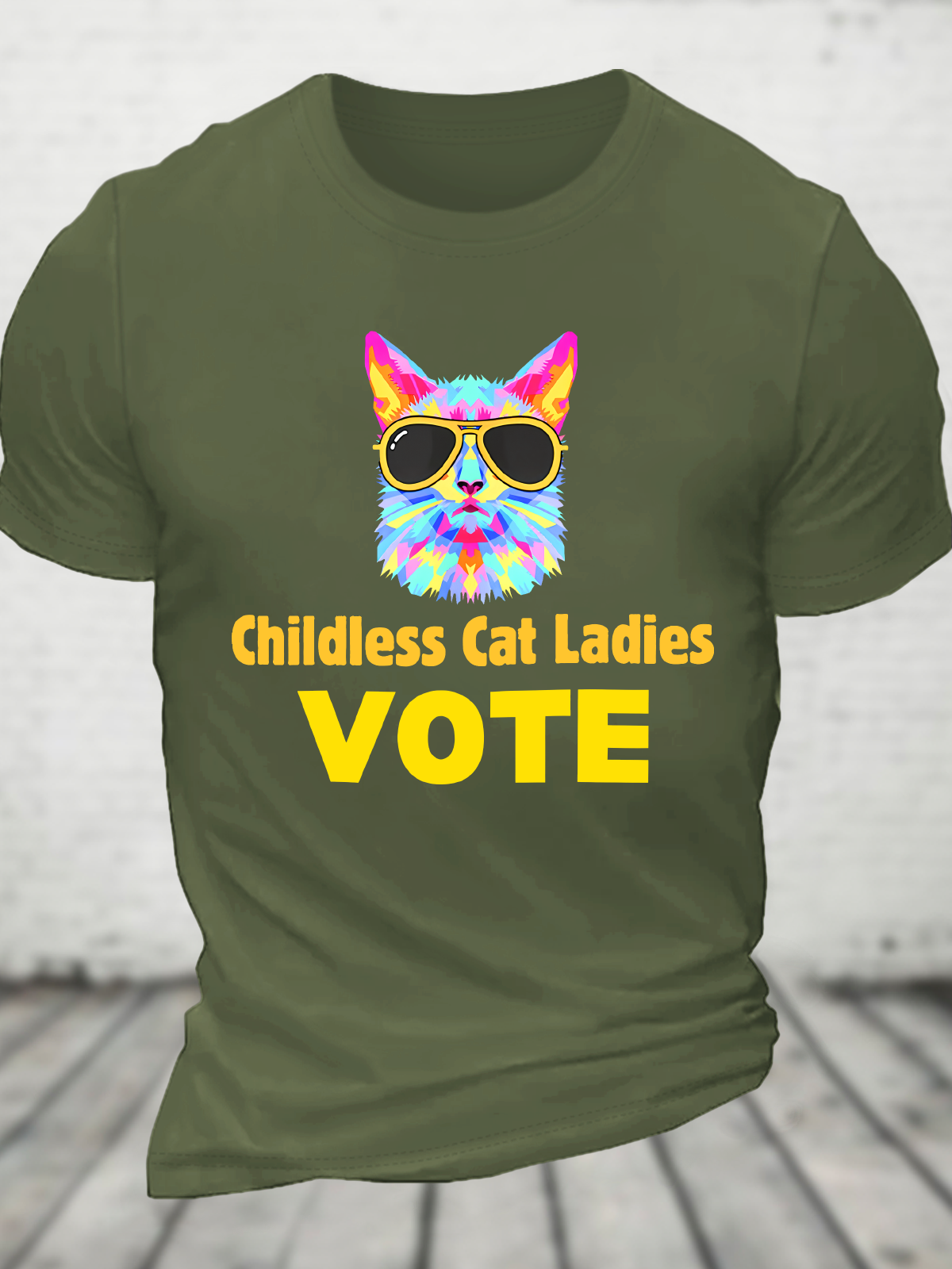 Childless Cat Ladies Vote Cotton T-Shirt