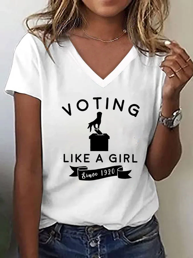 Women's "Voting Like a Girl" Printed T-Shirt