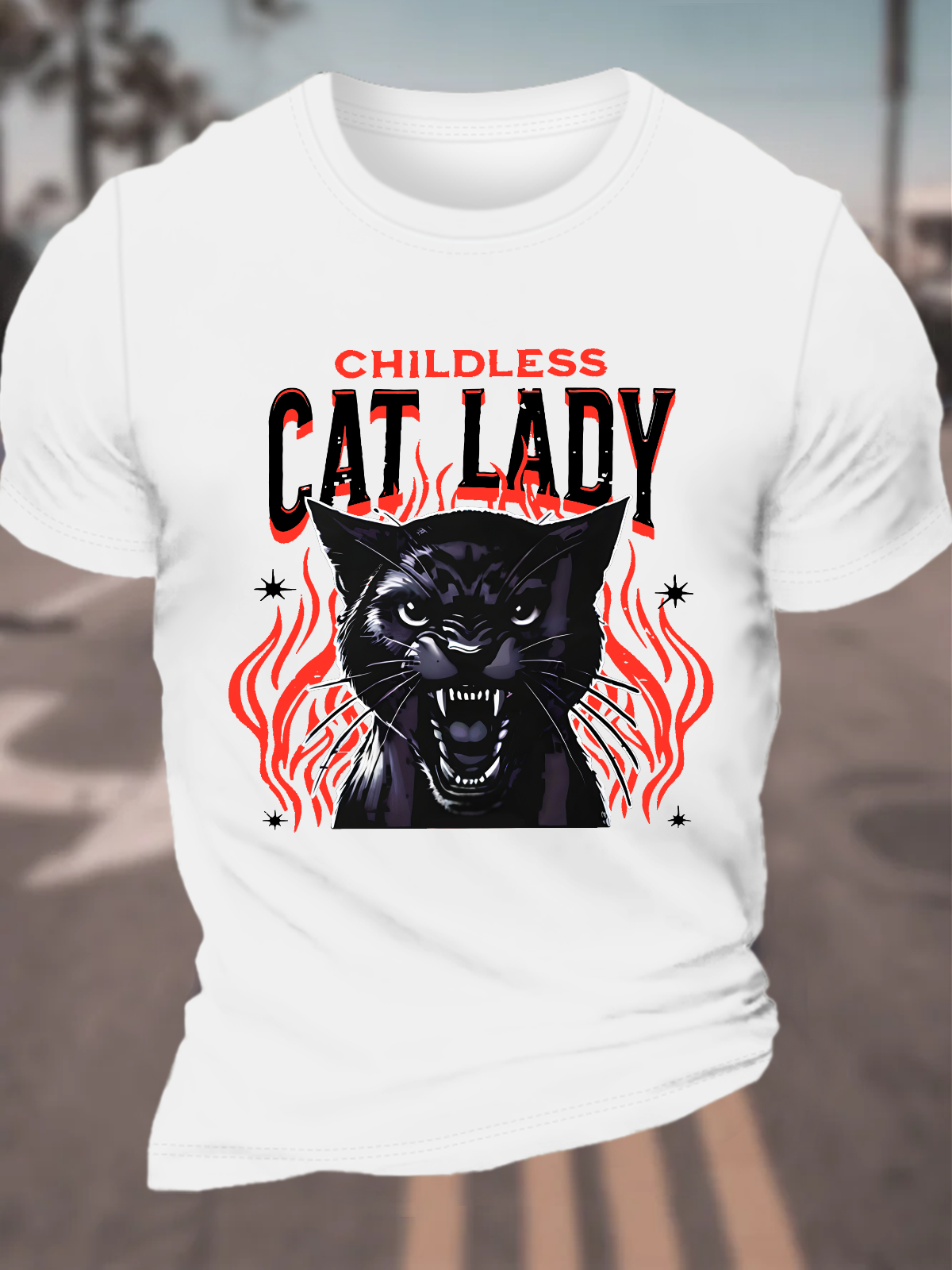 Childless Cat Lady Cat Ladies Vote Cotton T-Shirt