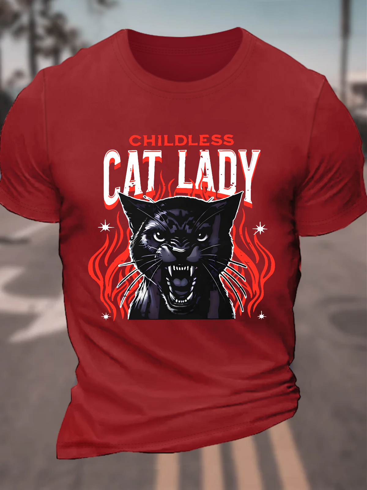 Childless Cat Lady Cat Ladies Vote Cotton T-Shirt