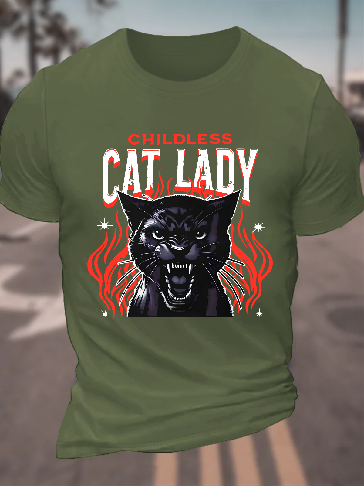 Childless Cat Lady Cat Ladies Vote Cotton T-Shirt