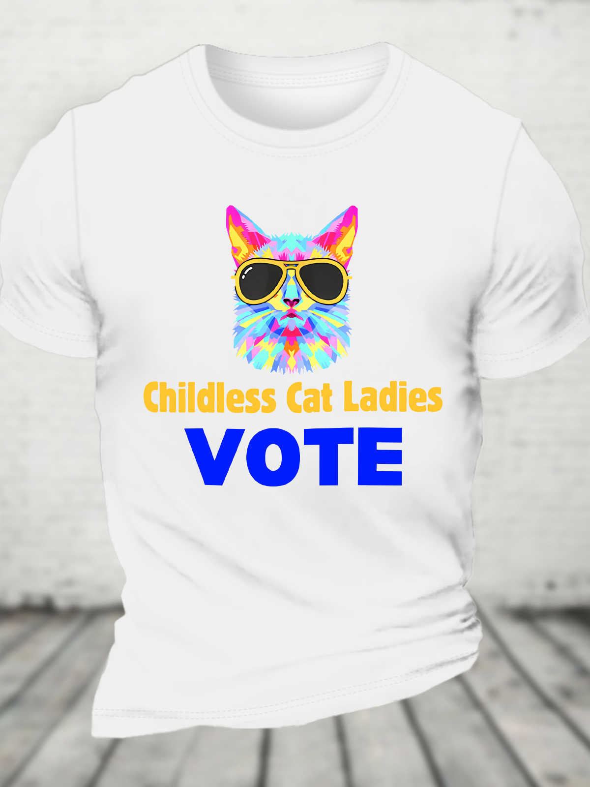 Childless Cat Ladies Vote Cotton T-Shirt