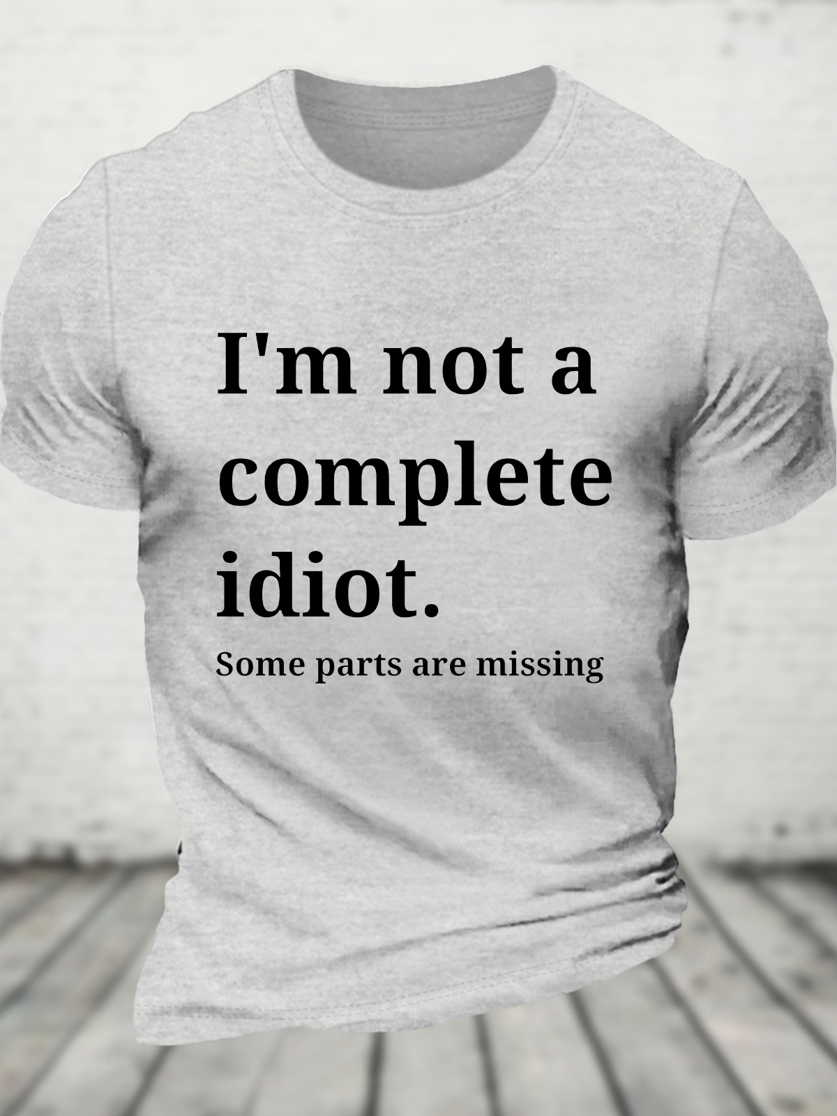 Funny Idiot Cotton T-Shirt