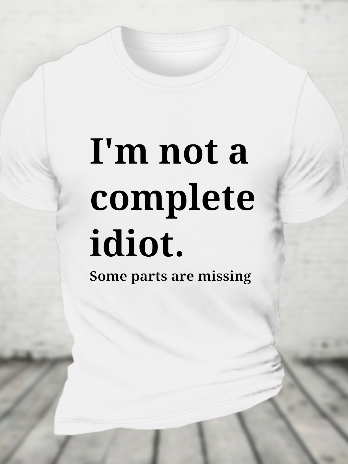 Funny Idiot Cotton T-Shirt