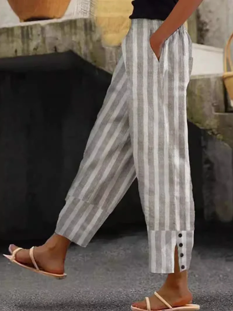 Casual Striped Loose Pants