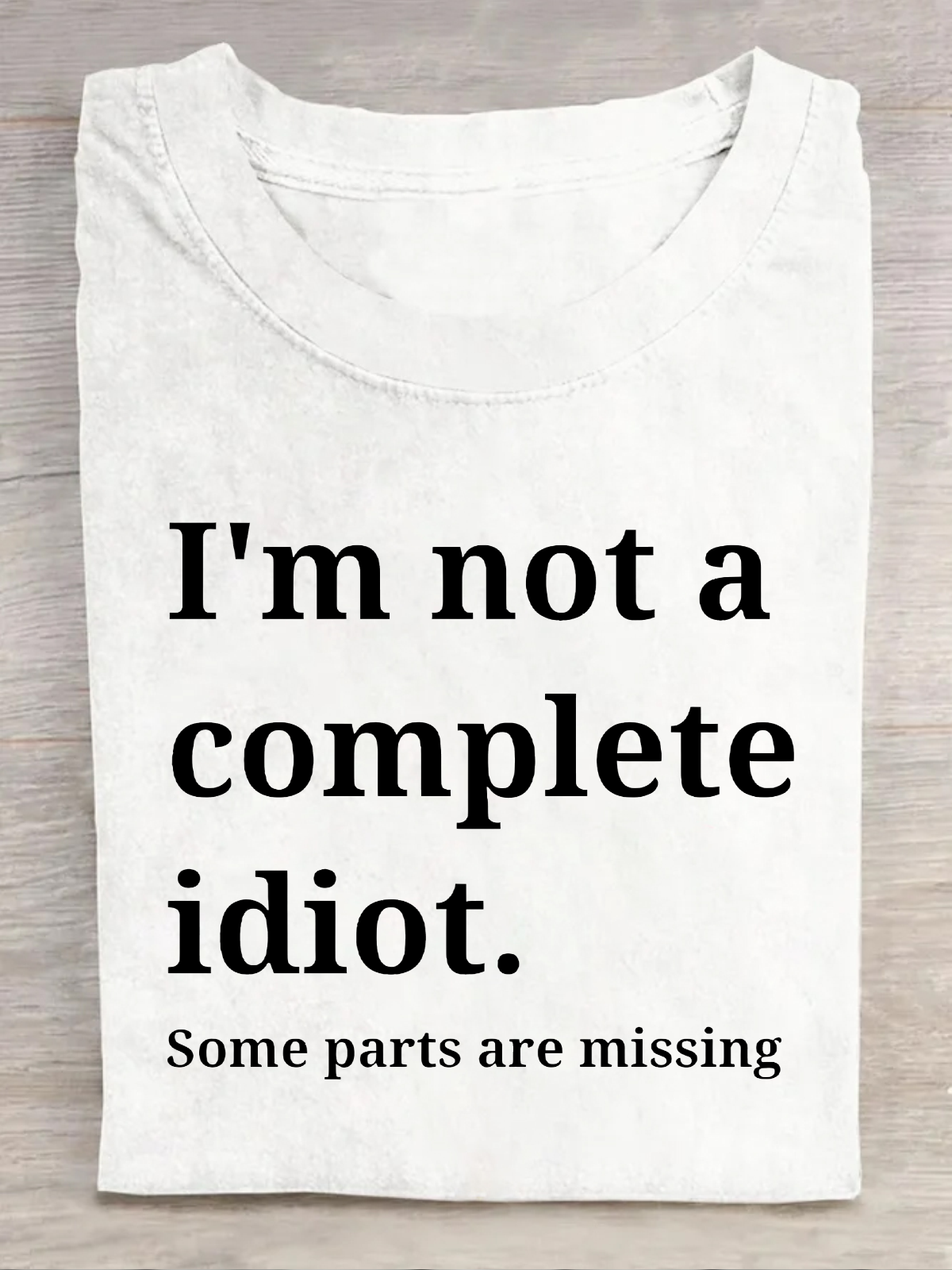 Funny Idiot Cotton T-Shirt