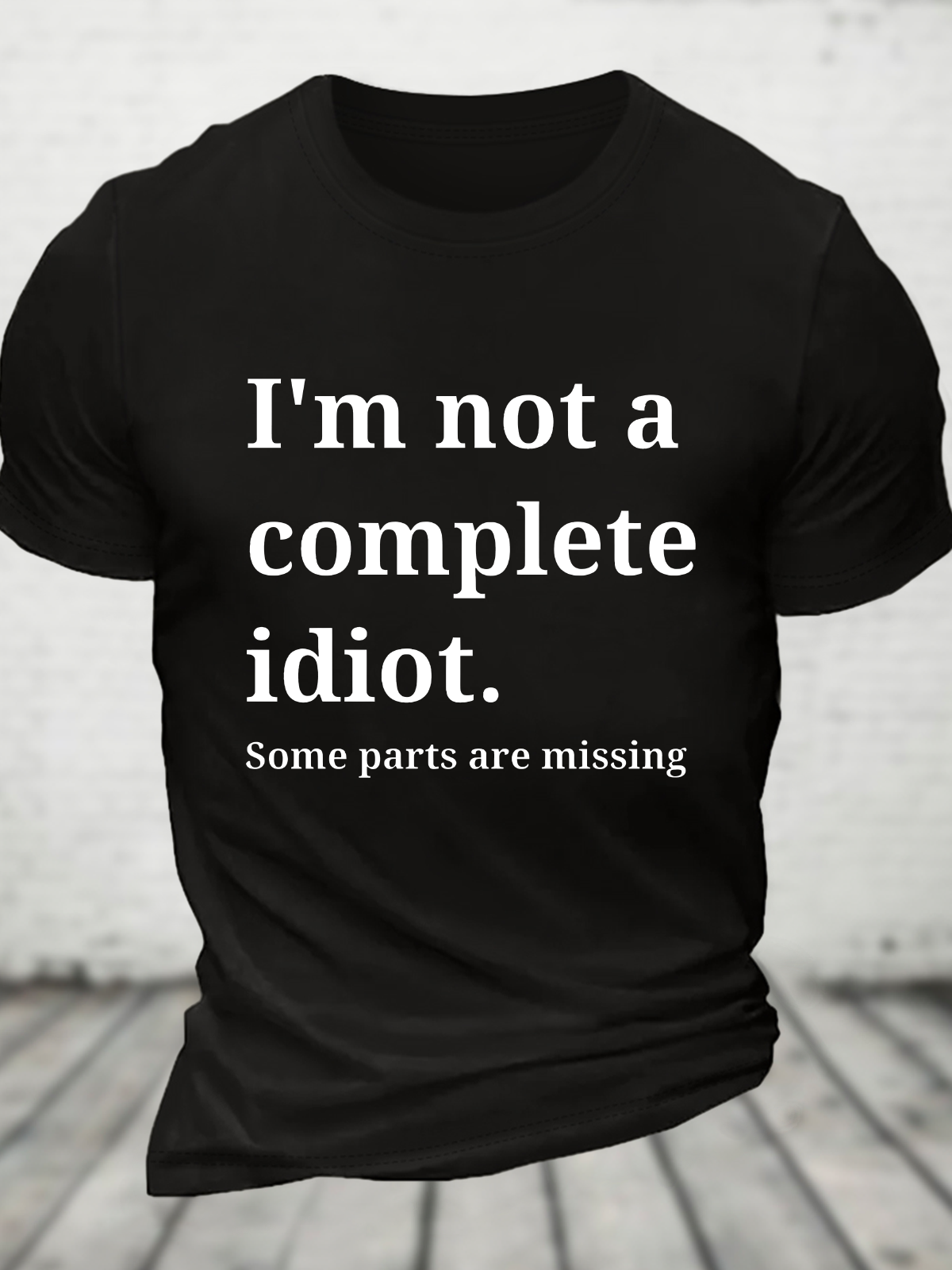 Funny Idiot Cotton T-Shirt