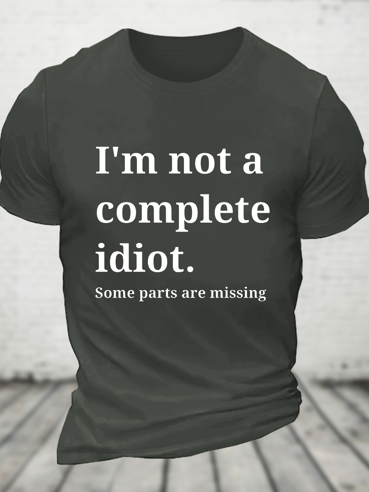 Funny Idiot Cotton T-Shirt