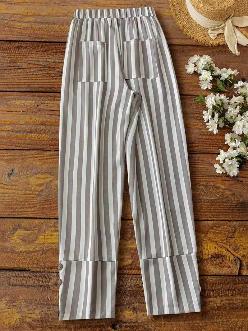 Casual Striped Loose Pants