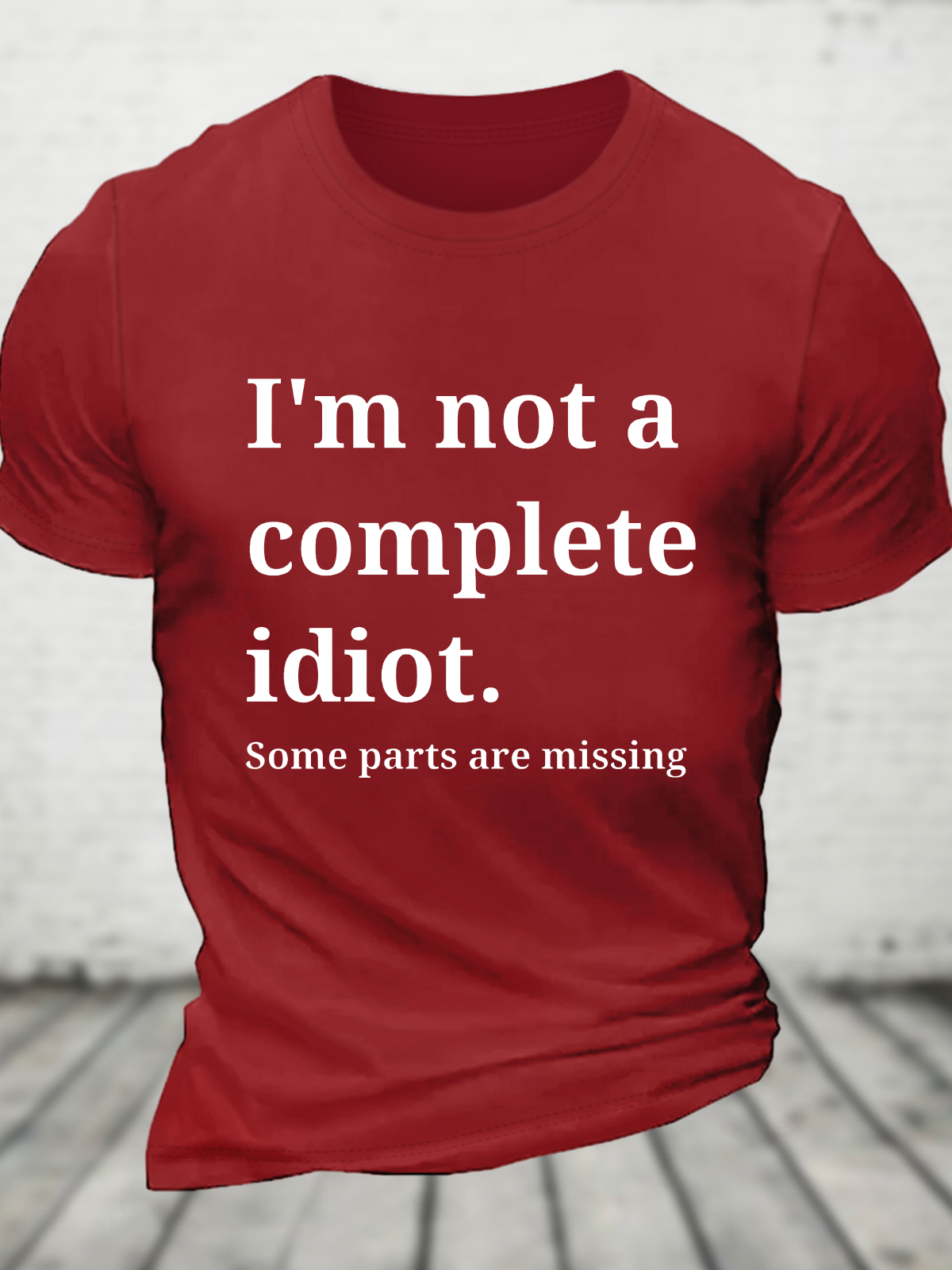 Funny Idiot Cotton T-Shirt