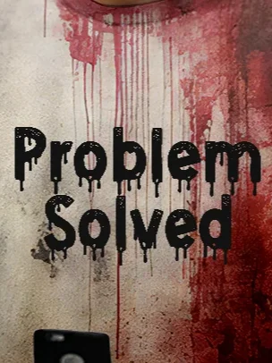 Men's Bloody Problem Solved Halloween Print T-Shirt