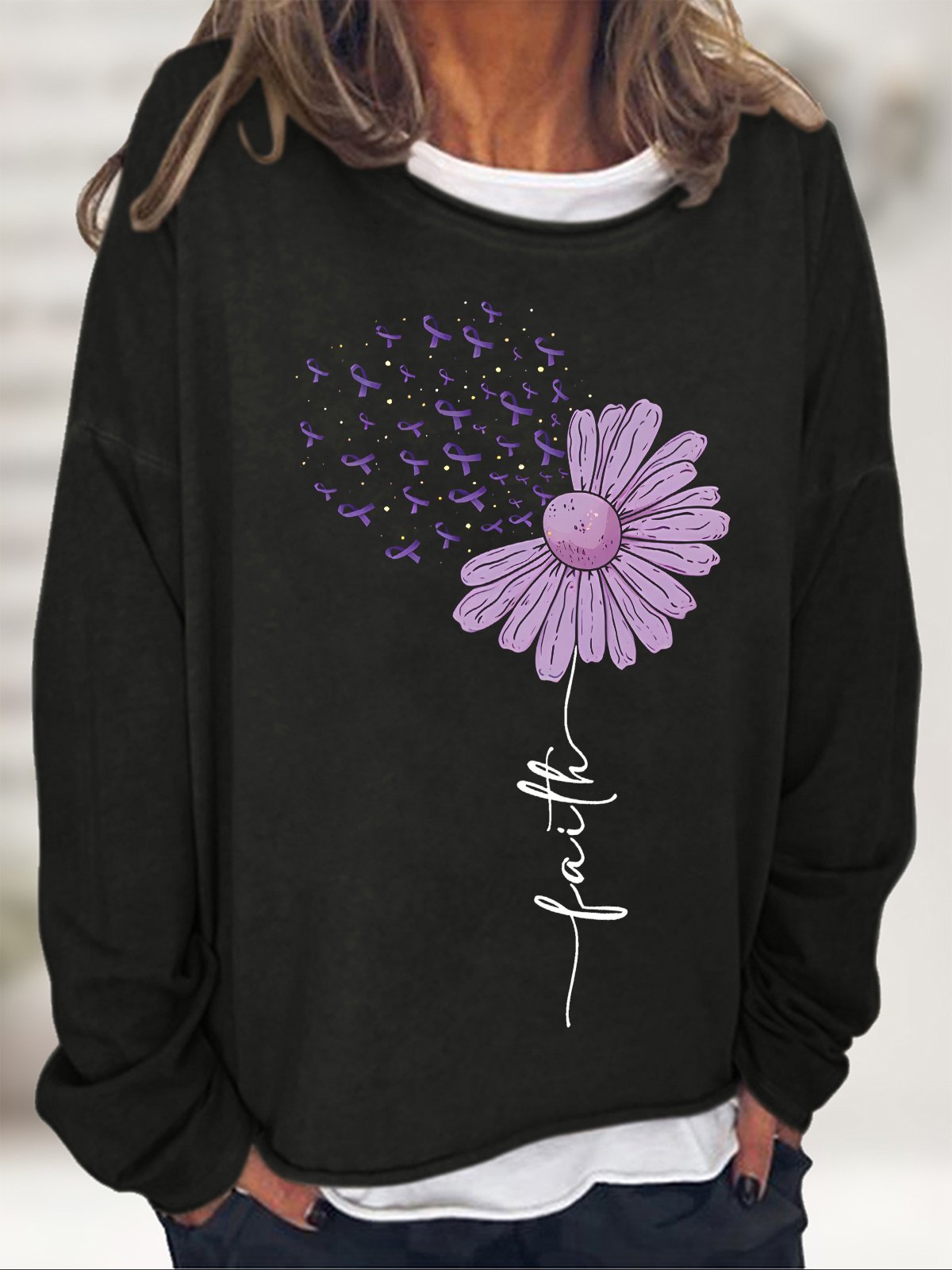 Alzheimer Fighter T-Shirt Casual Sweatshirt