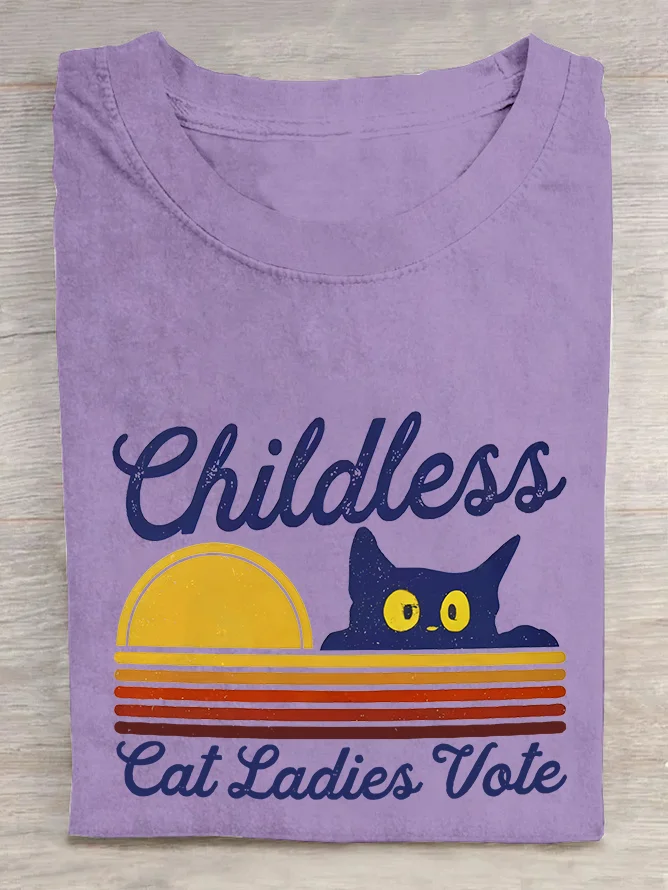 Childless Cat Ladies Vote Rosie The Riveter 2024 Vintage  Cotton T-shirt