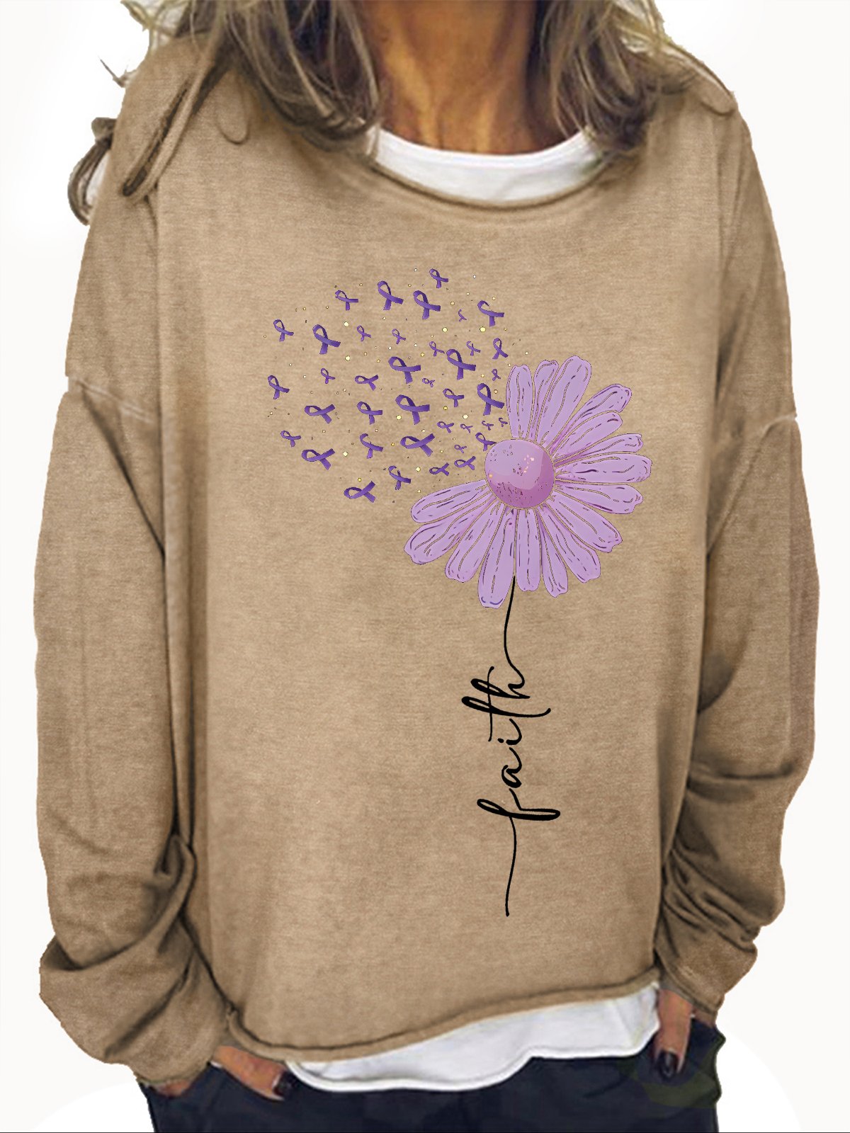 Alzheimer Fighter T-Shirt Casual Sweatshirt