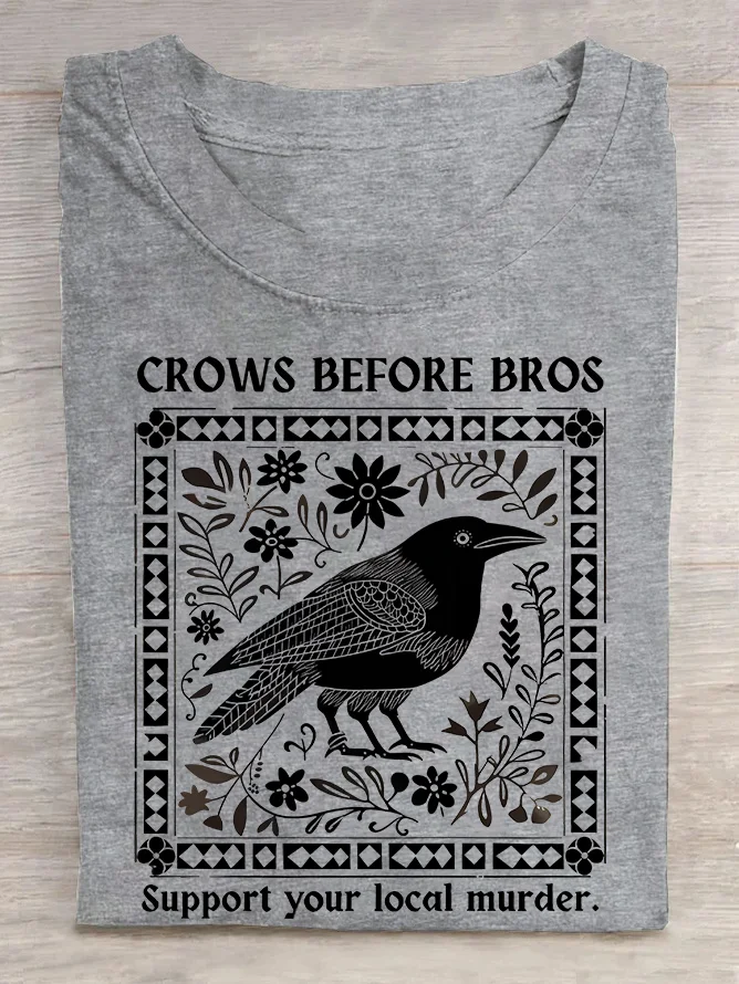 Crows Before Bros Cotton T-shirt