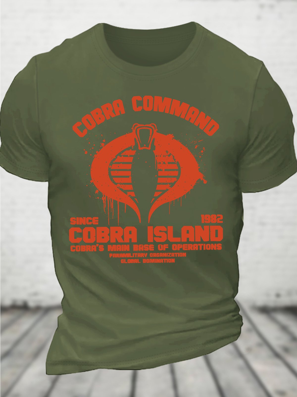 Cobra Command Cobra Island Logo Cotton T-shirt