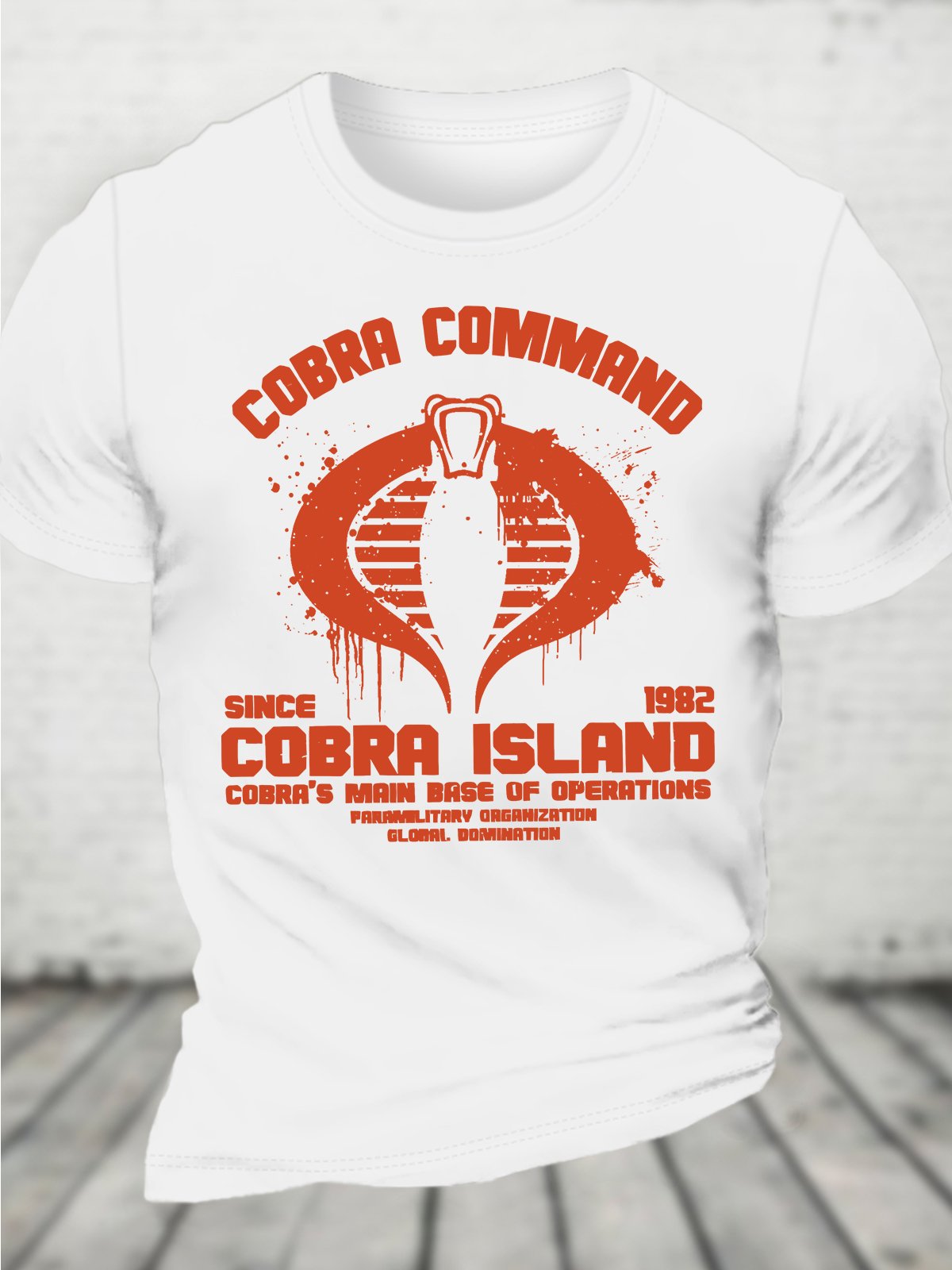 Cobra Command Cobra Island Logo Cotton T-shirt