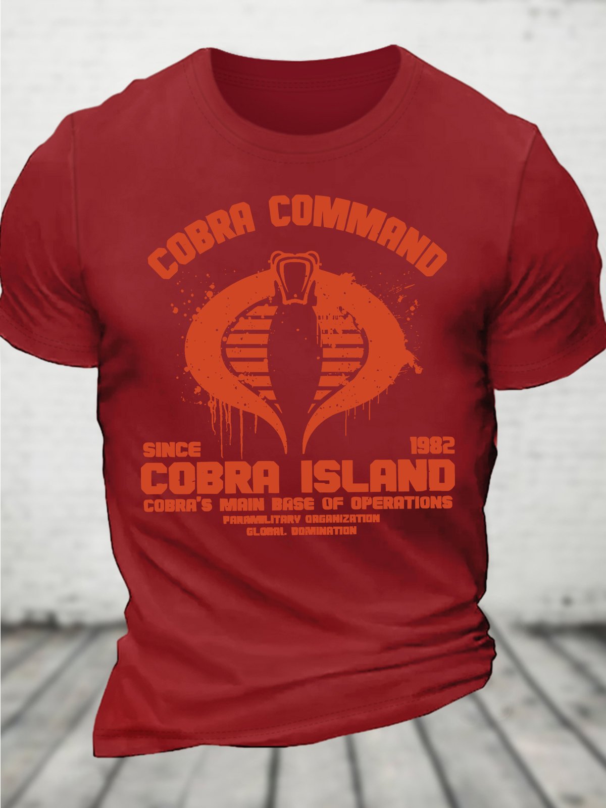 Cobra Command Cobra Island Logo Cotton T-shirt