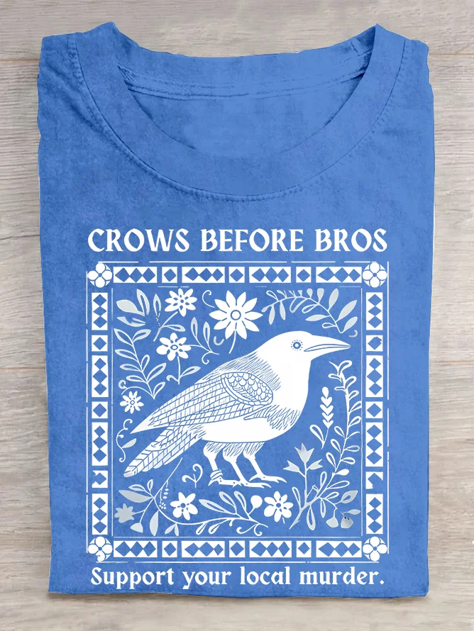 Crows Before Bros Cotton T-shirt