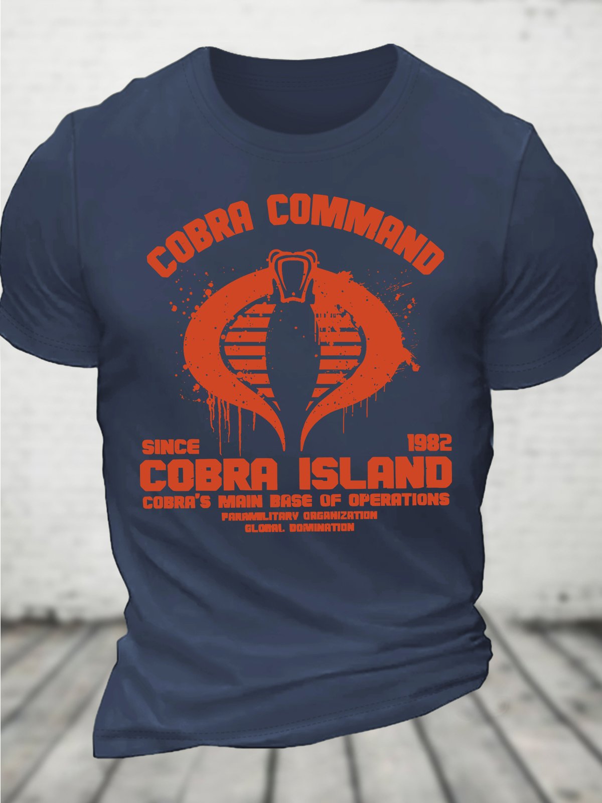 Cobra Command Cobra Island Logo Cotton T-shirt