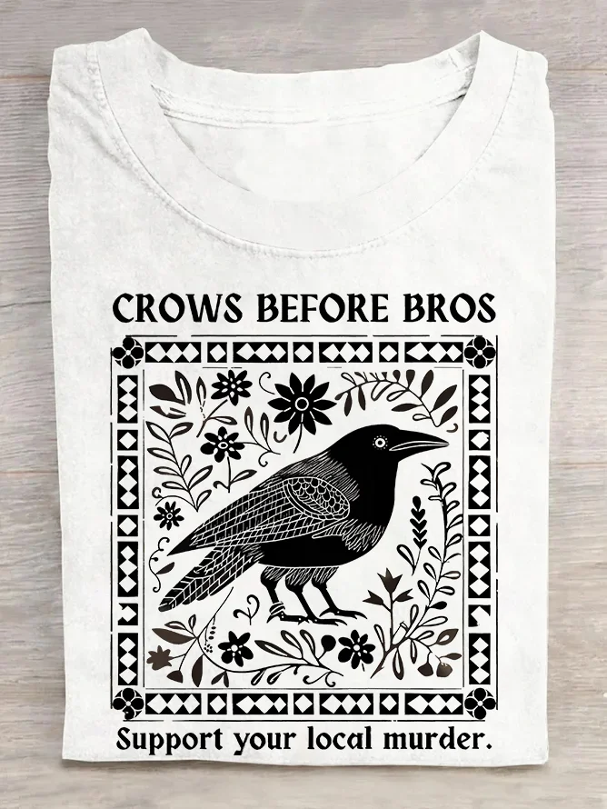 Crows Before Bros Cotton T-shirt