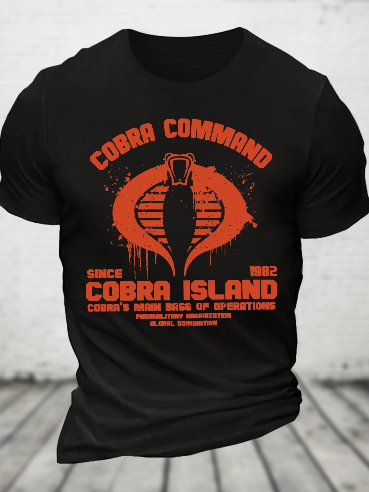 Cobra Command Cobra Island Logo Cotton T-shirt