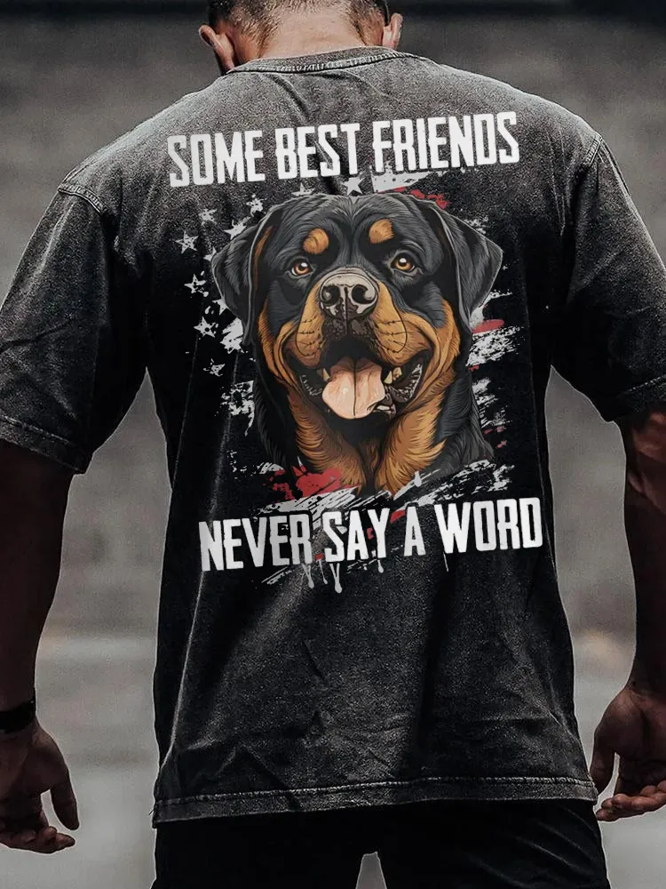 Best Friend Rottweiler Vintage Washed Shirtw