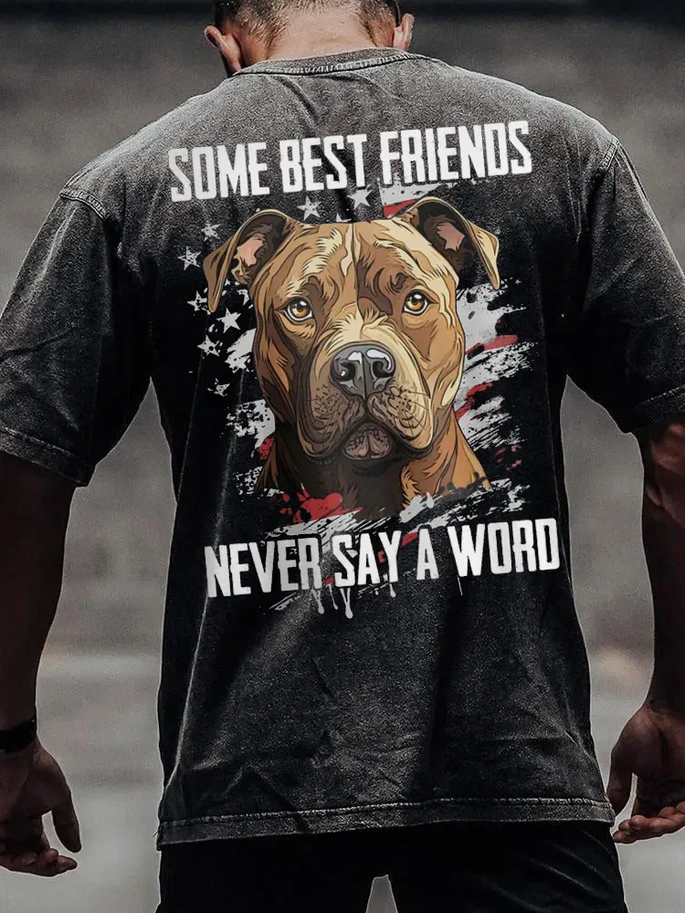 Best Friend Pitbullv Intage Washed Shirt